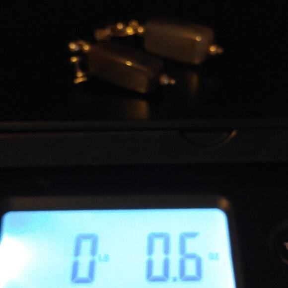 1950s Quartz Stone Earrings Silver Tone Screw Back Boho Natural Vintage - Picture 10 of 10